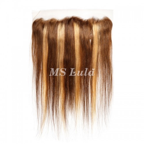 Straight #4/27 Highlight Virgin Human Hair 4x4 13x4 Transparent Lace Closure/Frontal | Human Hair Wig | Lace Front